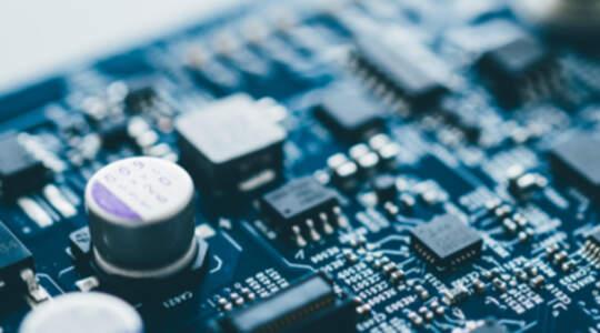 Electronic board close up