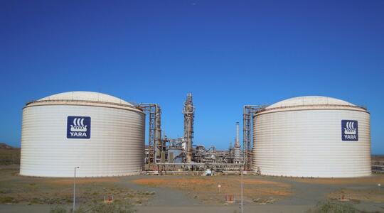 yara ammonium silo's